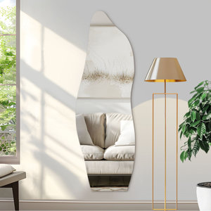 Wrought Studio™ Asymmetrical LED Full Length Mirror Wall Mirror with ...